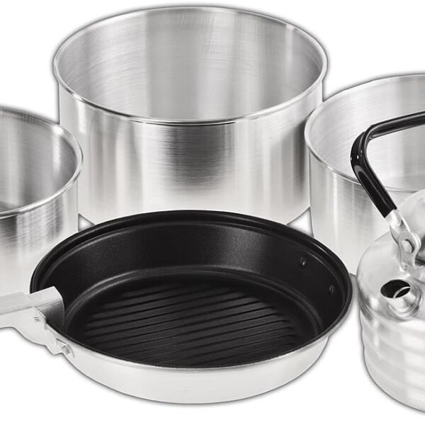 5-Piece Stackable Aluminum Camping Cook Set