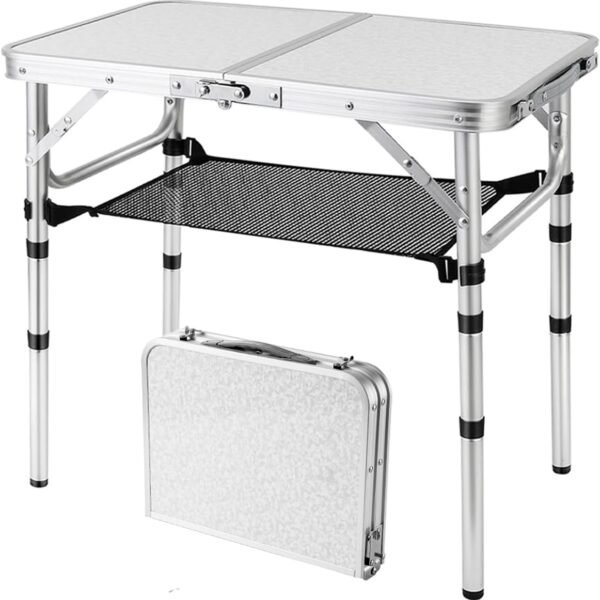 Adjustable Lightweight Aluminum Camping Side Table