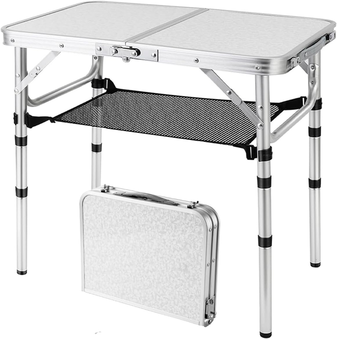 Adjustable Lightweight Aluminum Camping Side Table