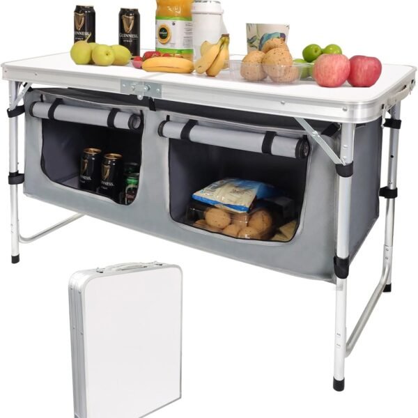 Adjustable Aluminum Folding Camping Table