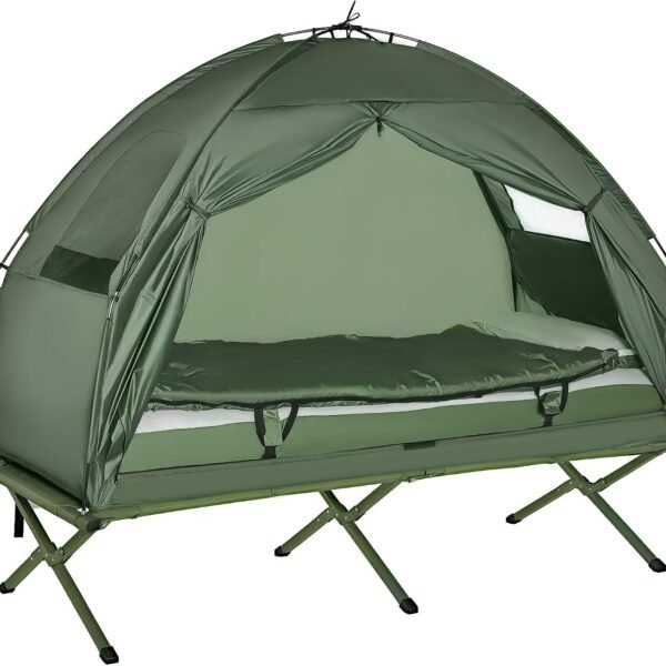 Portable Camping Tent Cot with Sleeping Accessories