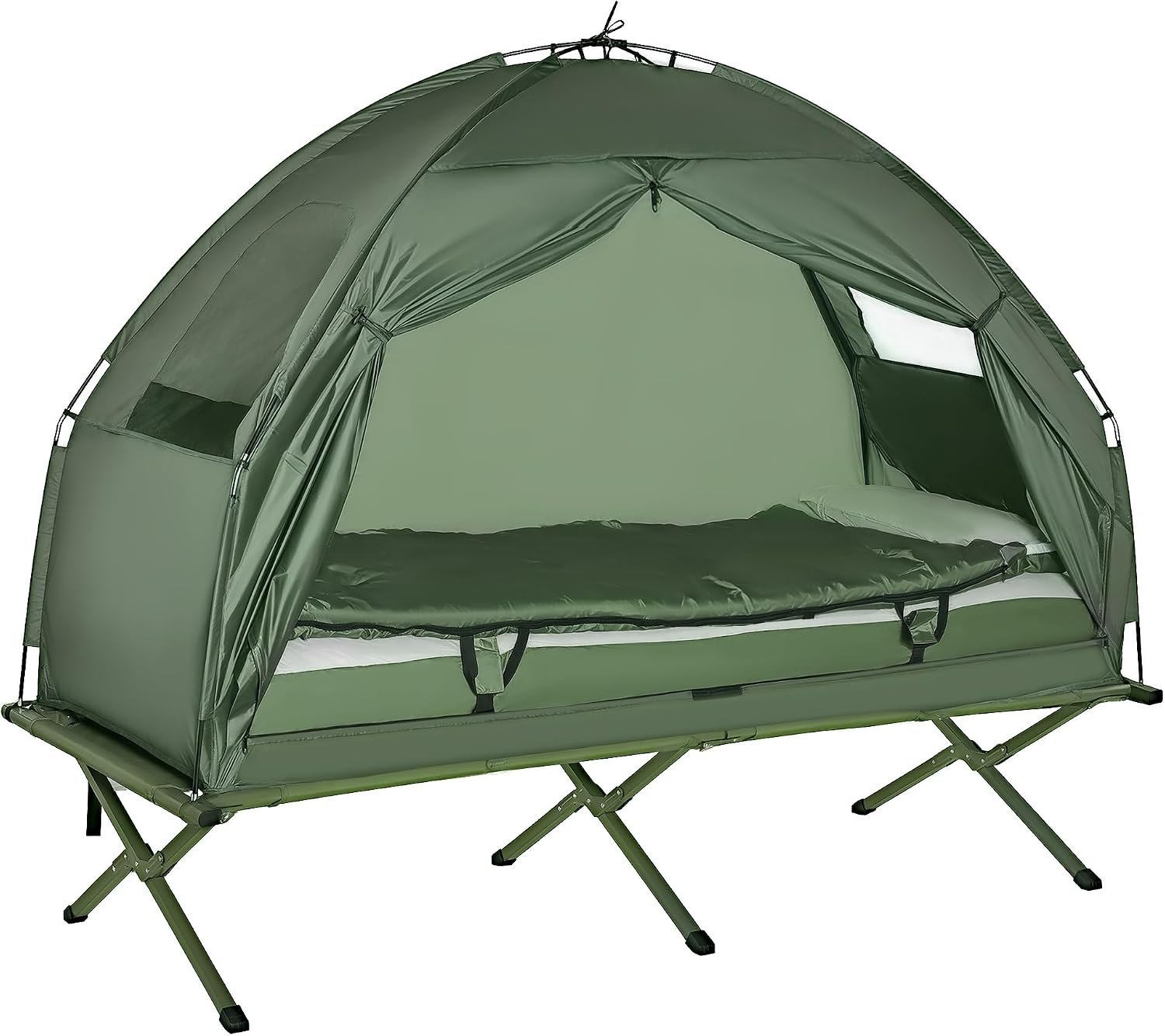Portable Camping Tent Cot with Sleeping Accessories