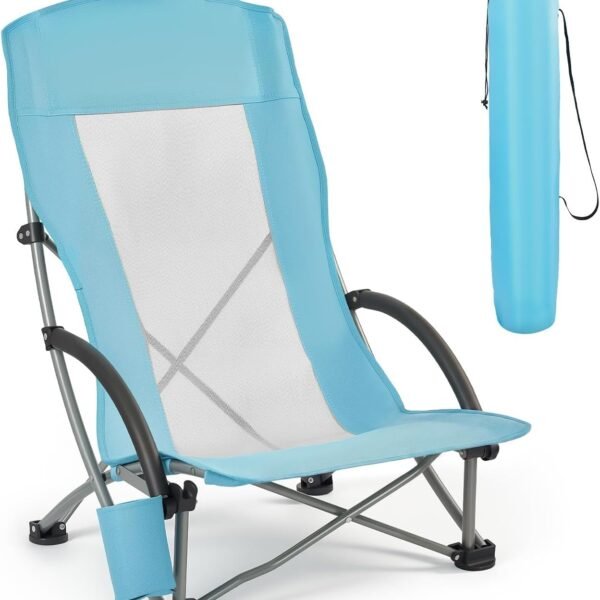 High Back Folding Mesh Camping Chair