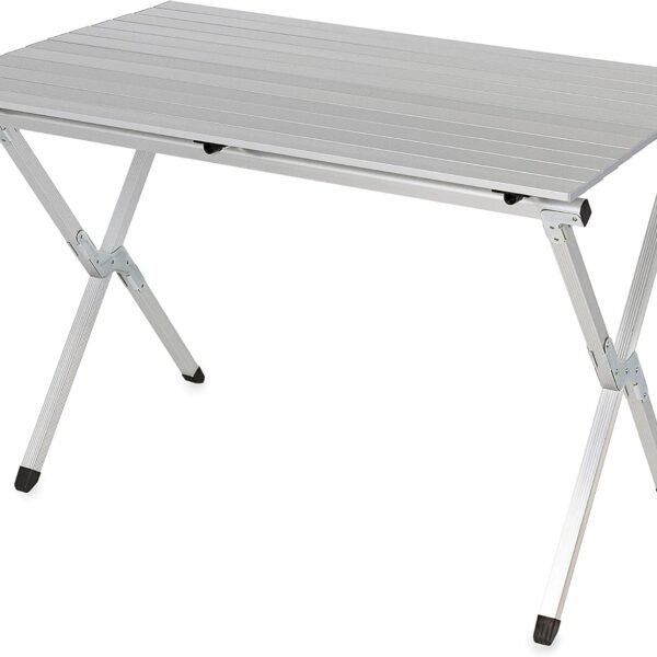 Aluminum Roll-Up Camping Table with Carrying Bag