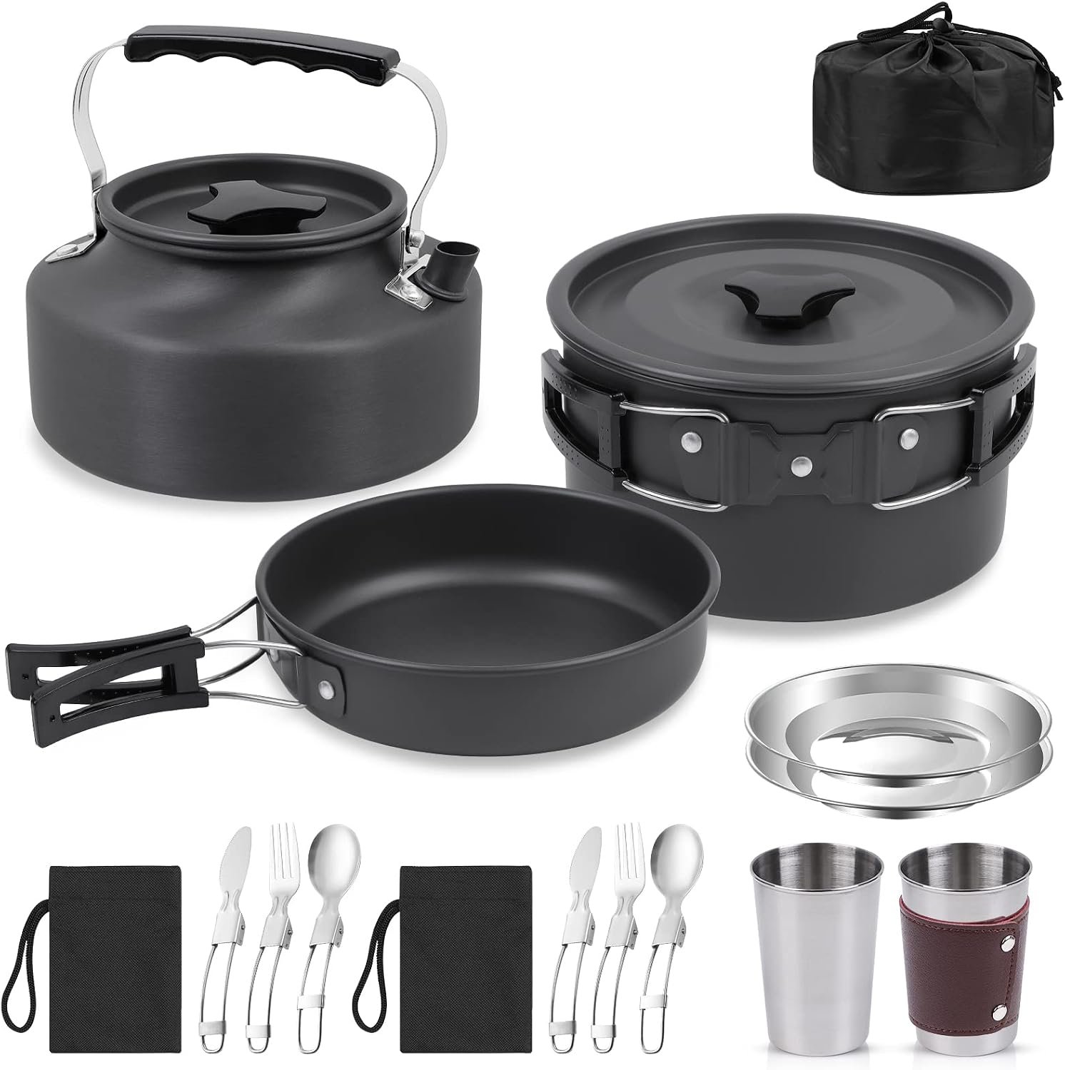 14-Piece Foldable Outdoor Cookware Set
