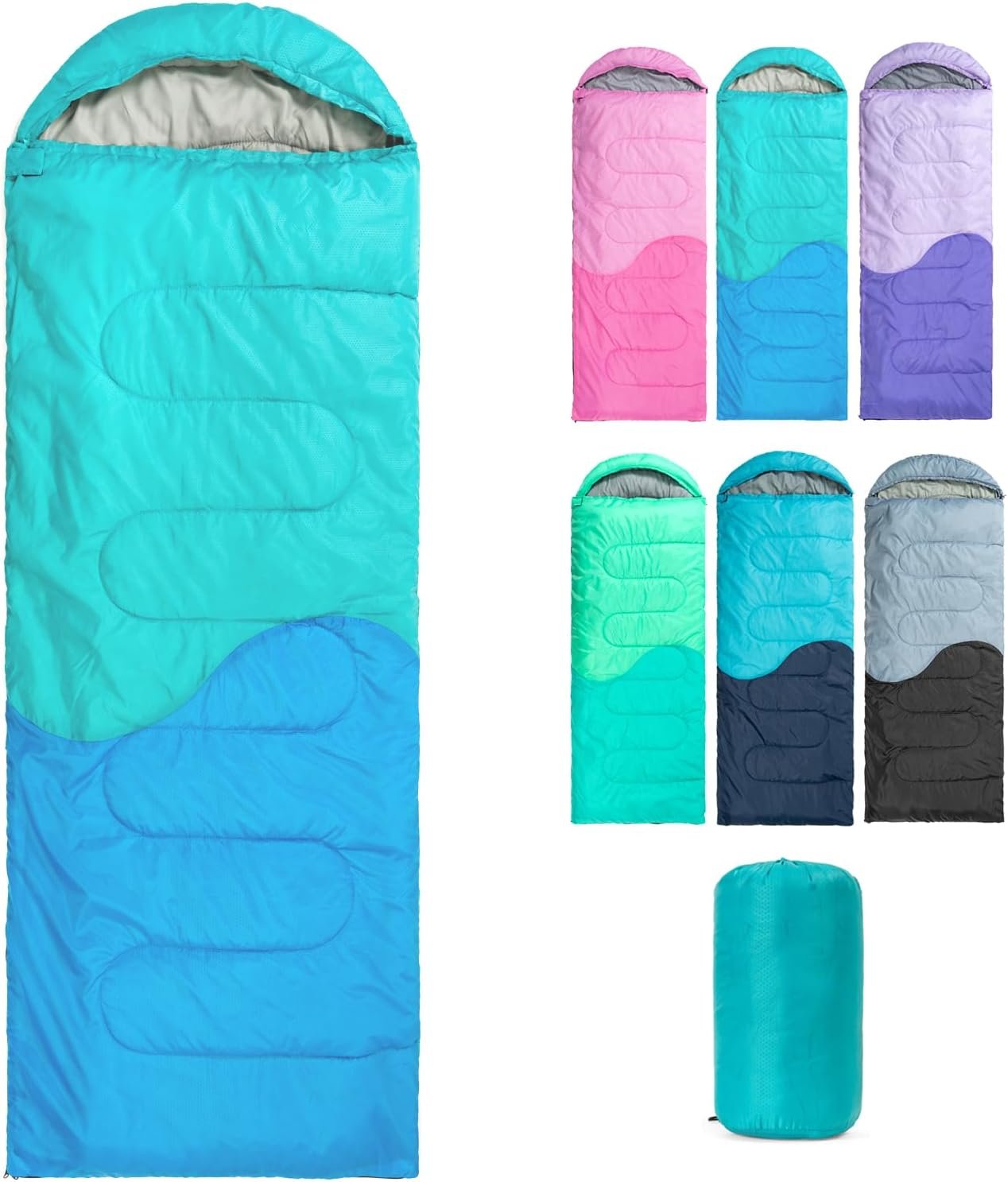 Lightweight 3-Season Sleeping Bag with Sack