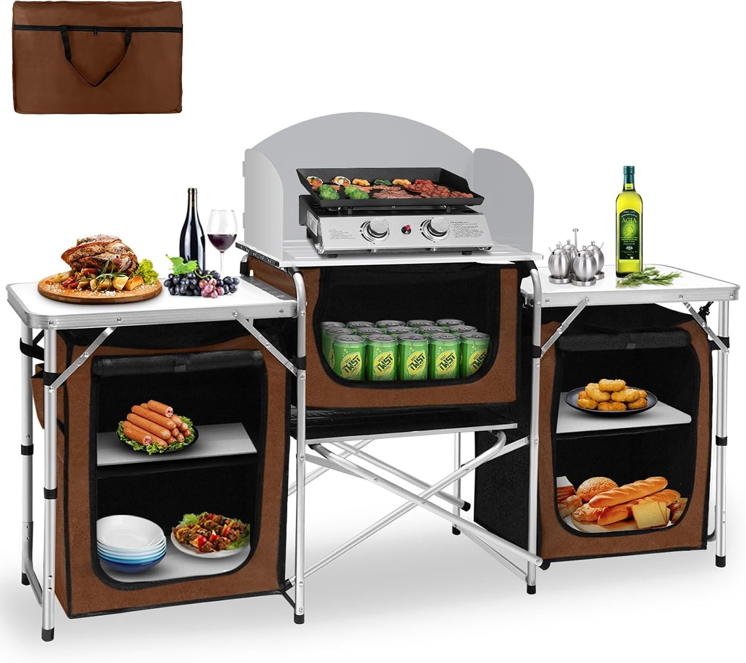 Multifunctional Aluminum Camping Kitchen Table