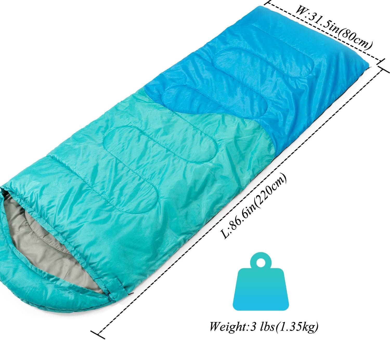 Lightweight 3-Season Sleeping Bag with Sack - Image 2
