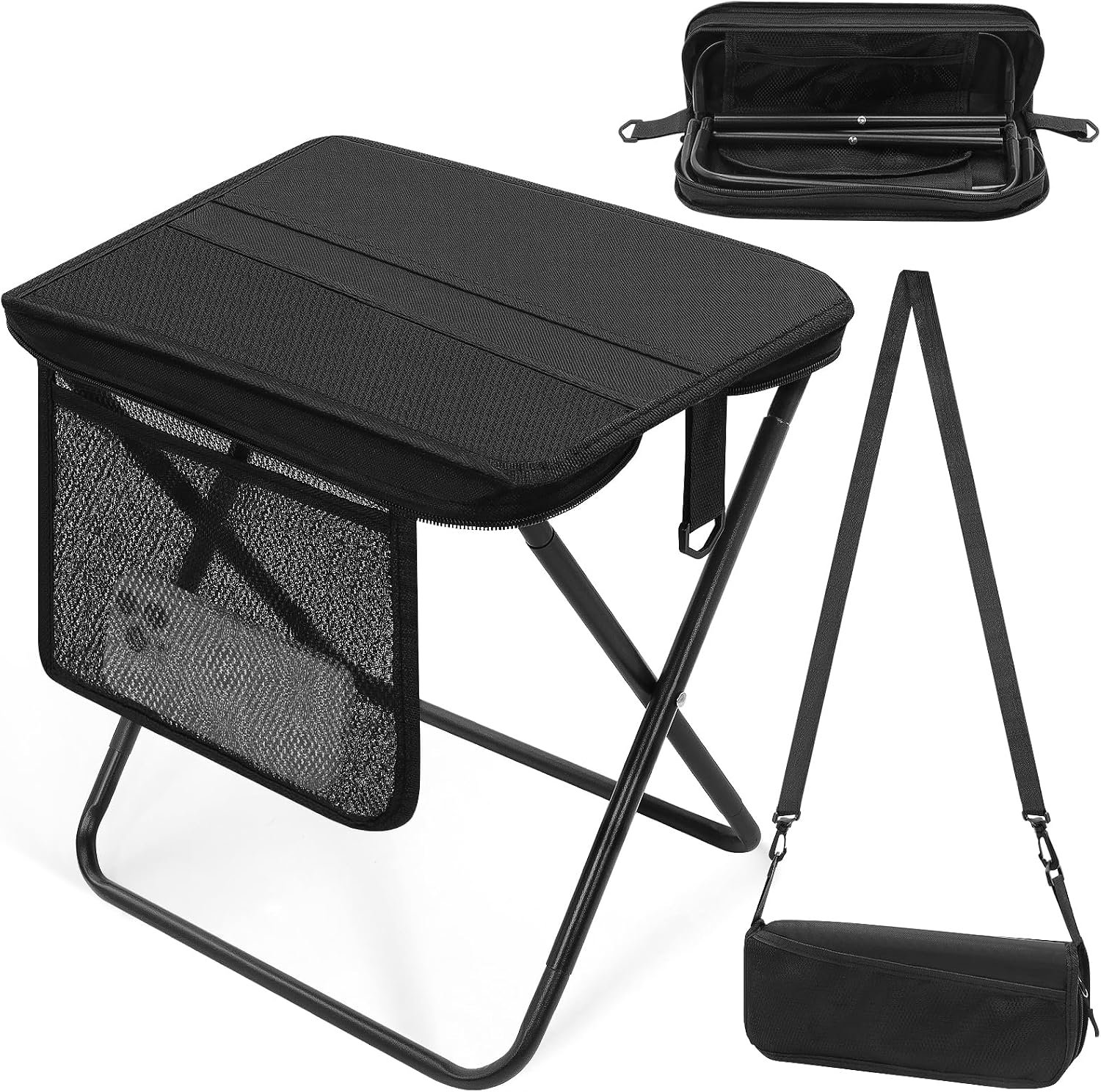 Lightweight Folding Stool with Side Pocket