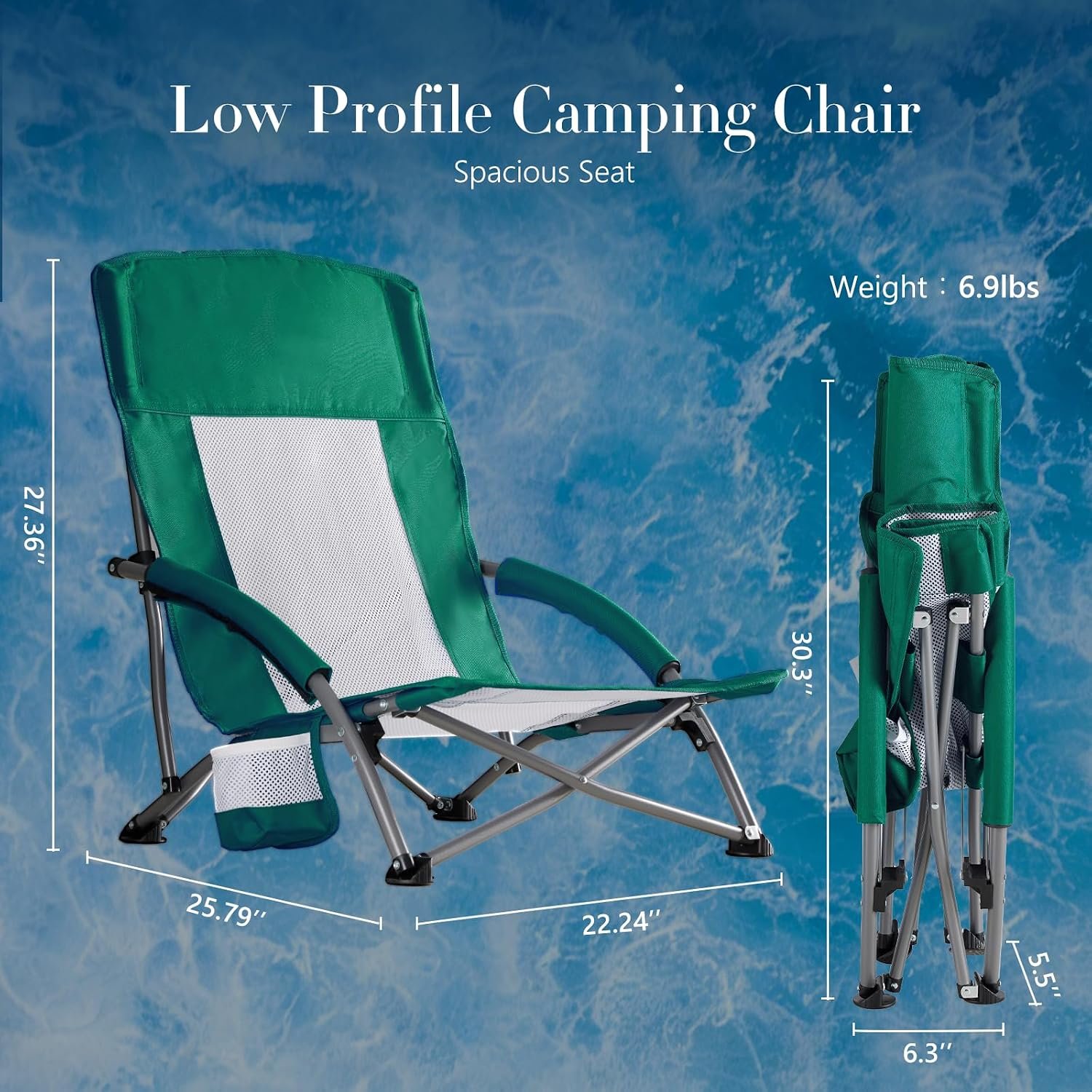 Low Profile Folding Beach Camping Chair - Image 2