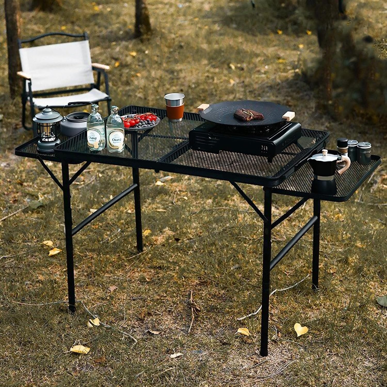 4.4ft Adjustable Folding Grill Camping Table - Image 2